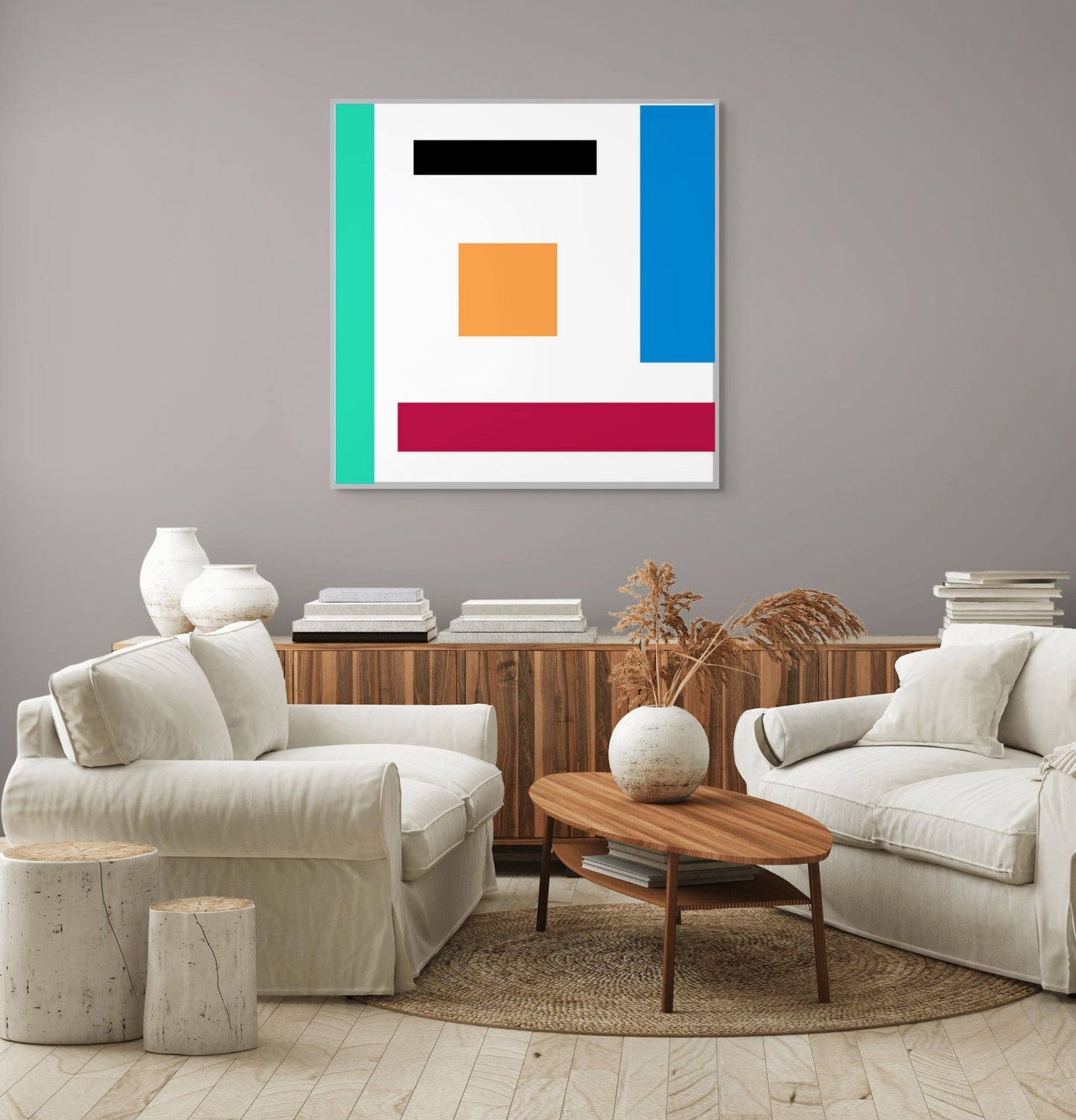 The Center of Orange 36" x 36"