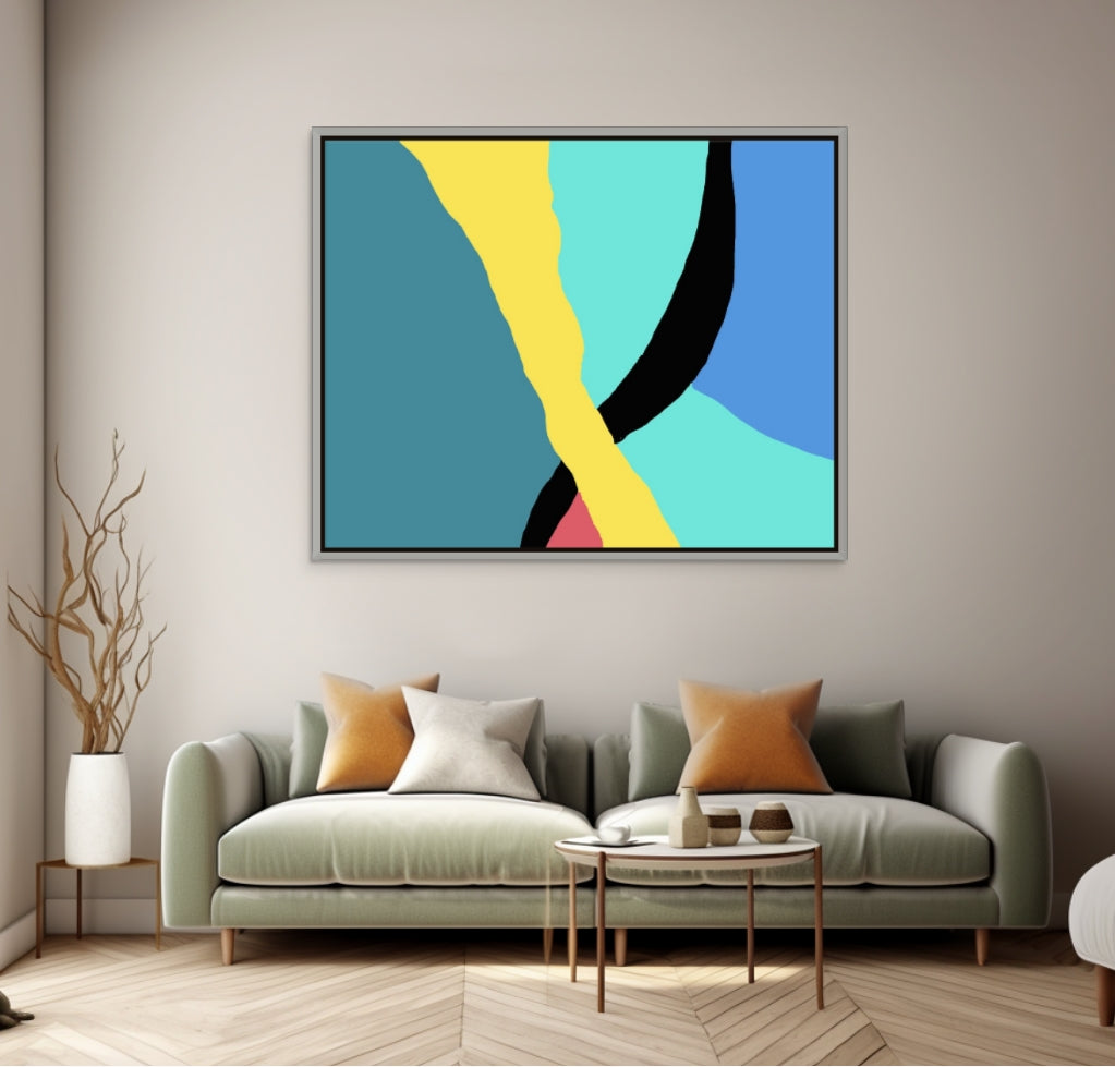 Flowing Yellow, 081823A 48" x 60"