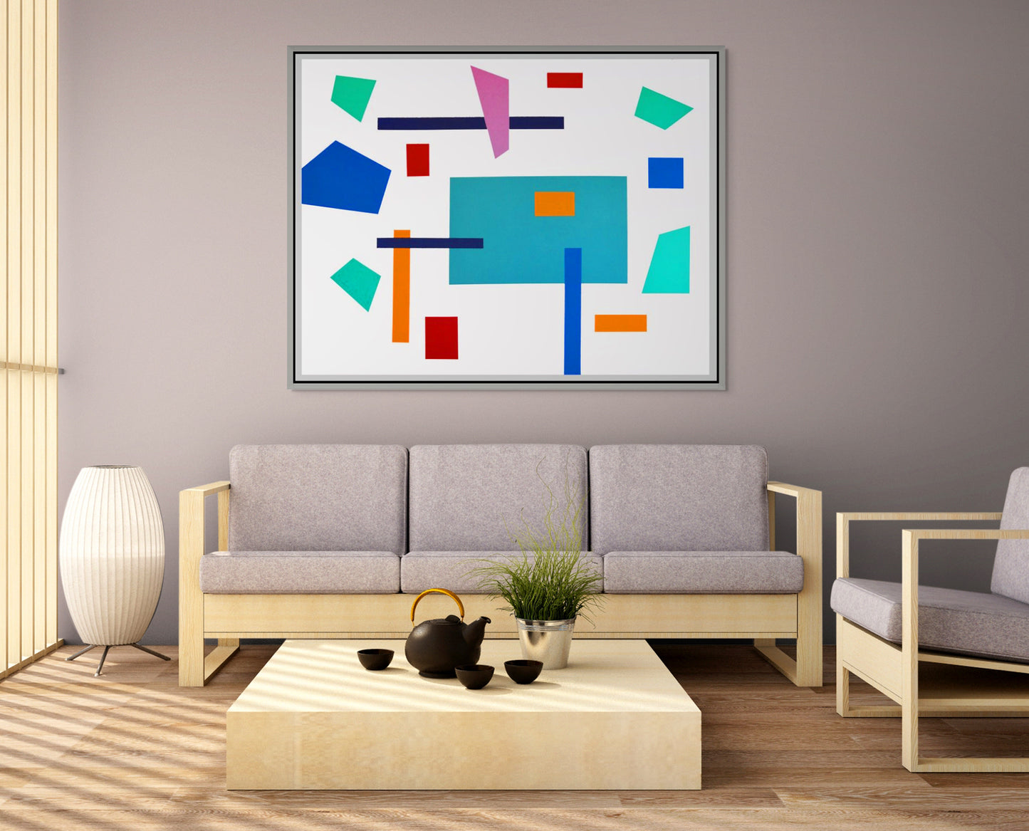 Two Black Lines 48" x 60"